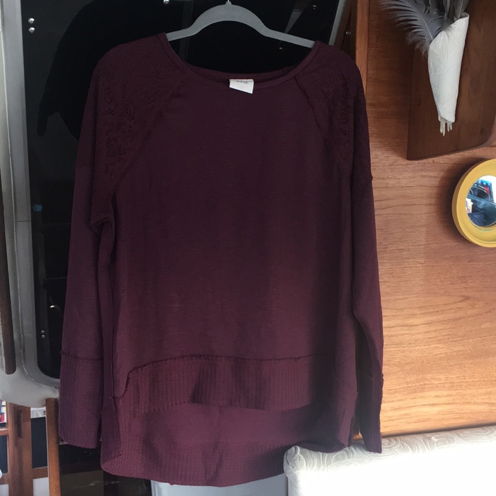 Burgundy Long Sleeve Shirt